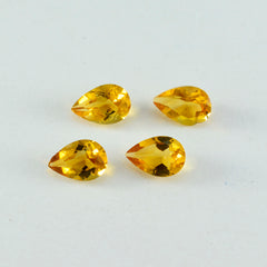 Citrine 1PC Small 6x9 MM Pear Faceted Yellow High Quality Semi Precious Loose Gems
