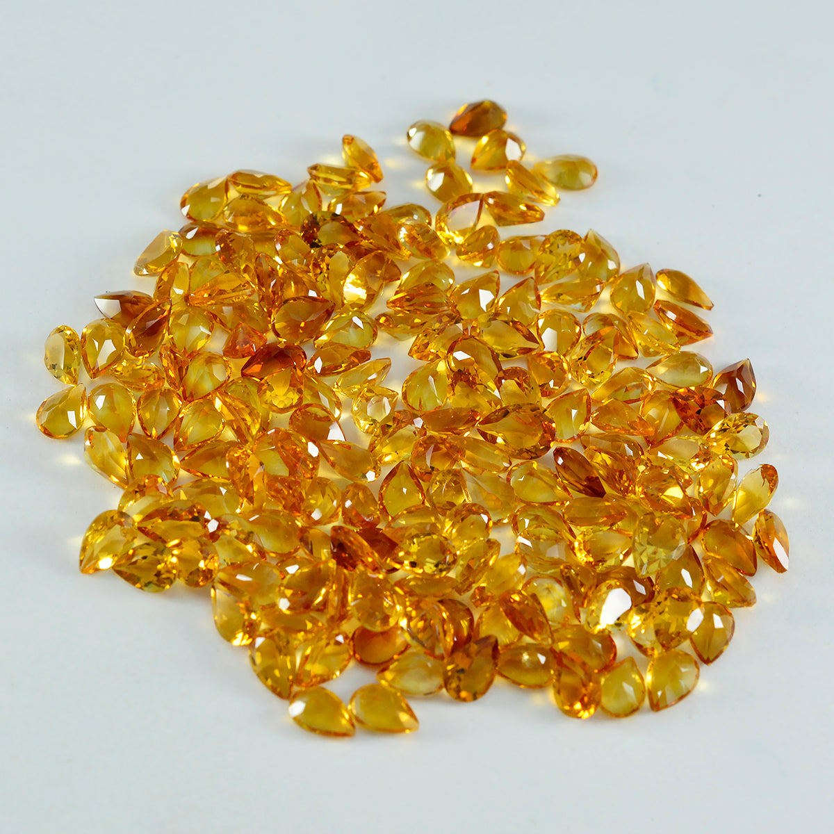 Citrine 1PC Small 6x9 MM Pear Faceted Yellow High Quality Semi Precious Loose Gems