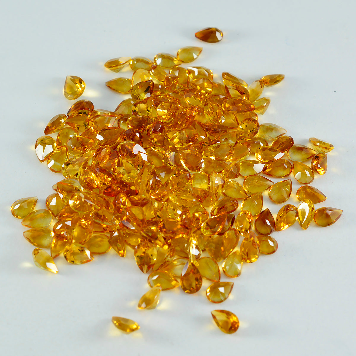 Citrine 1PC Small 6x9 MM Pear Faceted Yellow High Quality Semi Precious Loose Gems