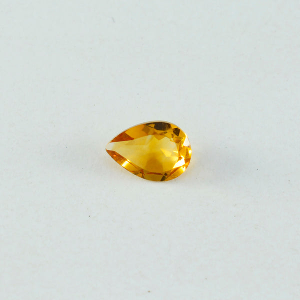 Citrine 1PC Medium 7x10 MM Pear Faceted Yellow Genuine Semi Precious Loose Gemstones