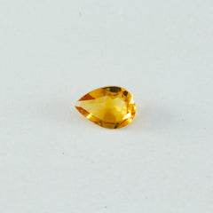 Citrine 1PC Medium 7x10 MM Pear Faceted Yellow Genuine Semi Precious Loose Gemstones