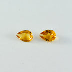 Citrine 1PC Medium 7x10 MM Pear Faceted Yellow Genuine Semi Precious Loose Gemstones