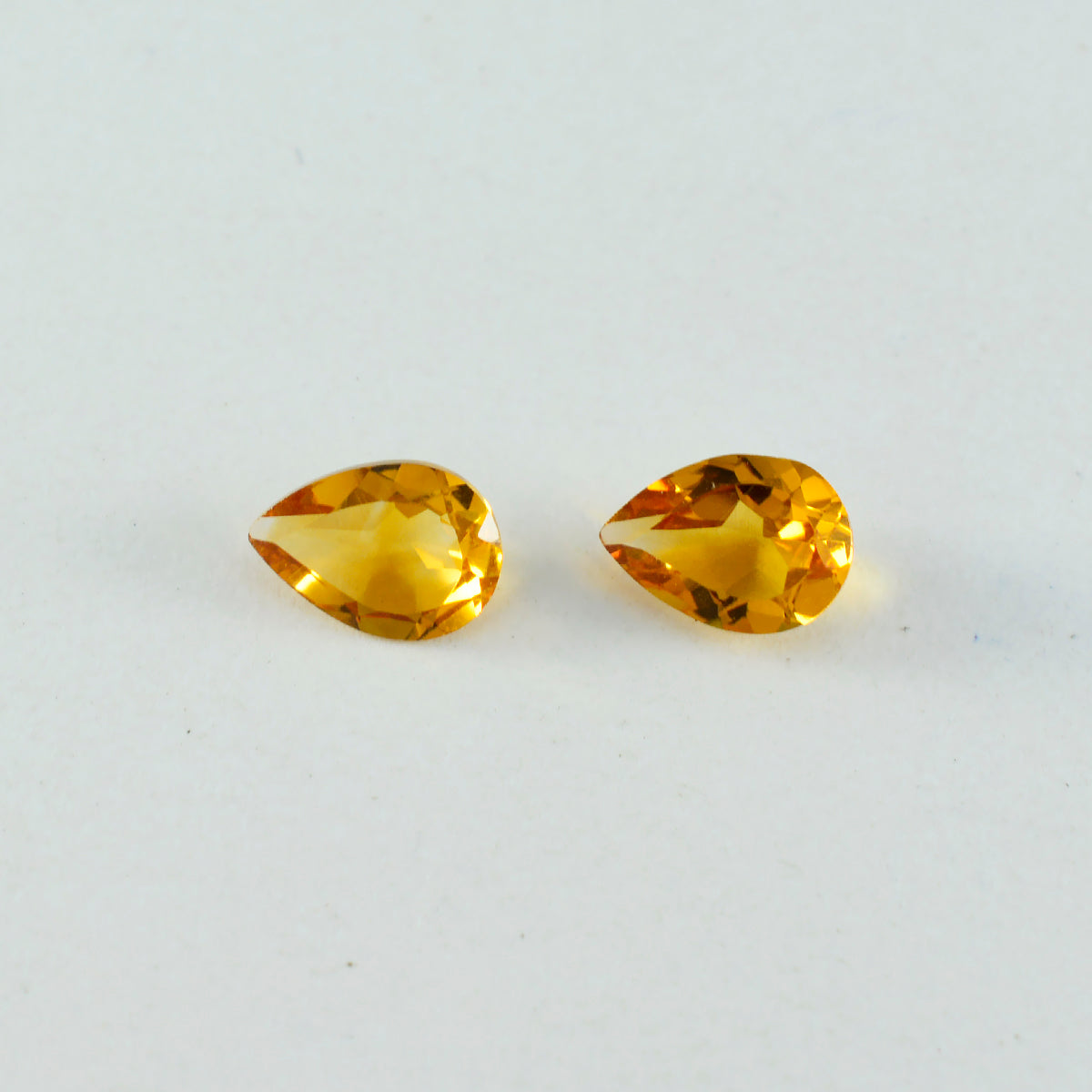 Citrine 1PC Medium 7x10 MM Pear Faceted Yellow Genuine Semi Precious Loose Gemstones