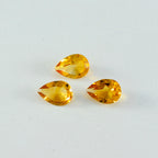Citrine 1PC Medium 7x10 MM Pear Faceted Yellow Genuine Semi Precious Loose Gemstones