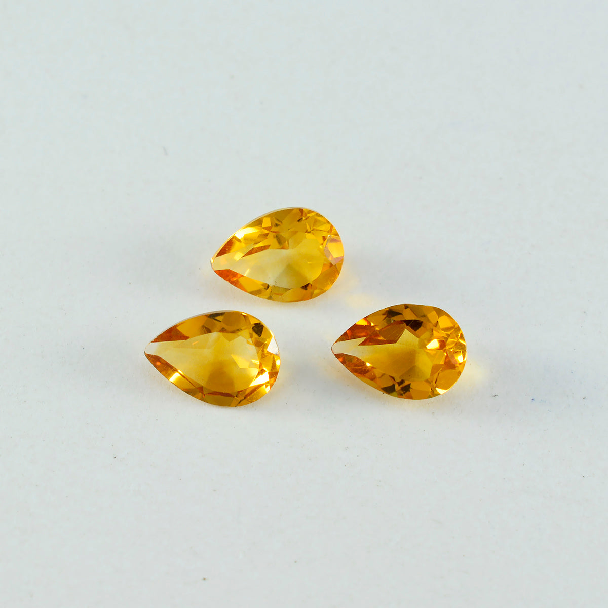 Citrine 1PC Medium 7x10 MM Pear Faceted Yellow Genuine Semi Precious Loose Gemstones
