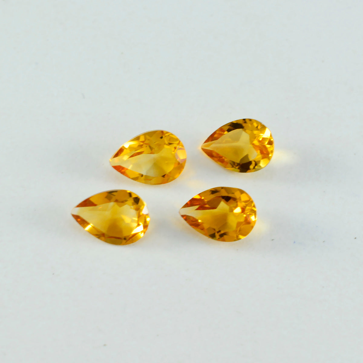Citrine 1PC Small 7x9 MM Pear Faceted Yellow Natural Semi Precious Loose Gemstone
