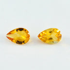 Citrine 1PC Large 8x12 MM Pear Faceted Yellow Fiery Semi Precious Loose Gemstone