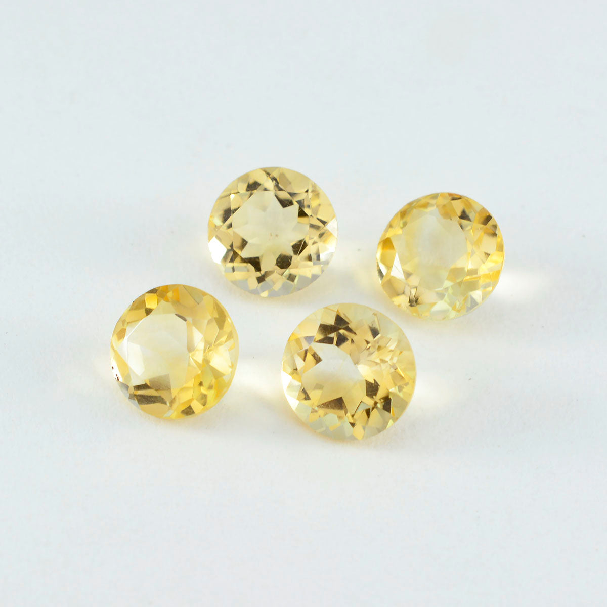 Citrine 1PC Large 10x10 MM Round Faceted Yellow Shine Semi Precious Loose Gems