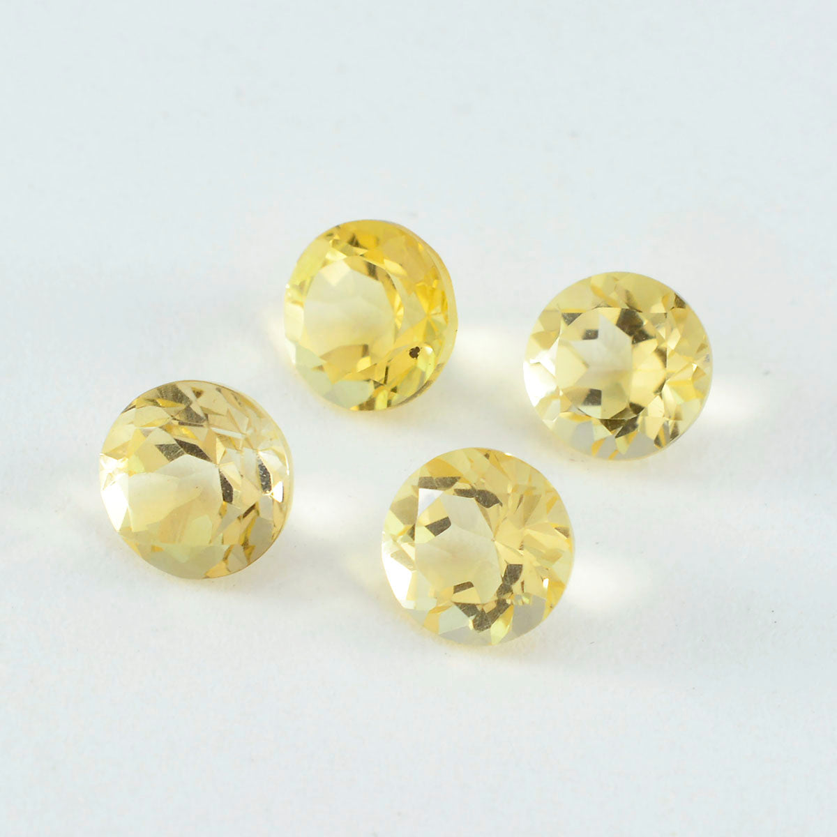 Citrine 10PC Tiny 4x4 MM Round Faceted Yellow Brilliant Semi Precious Loose Gemstones