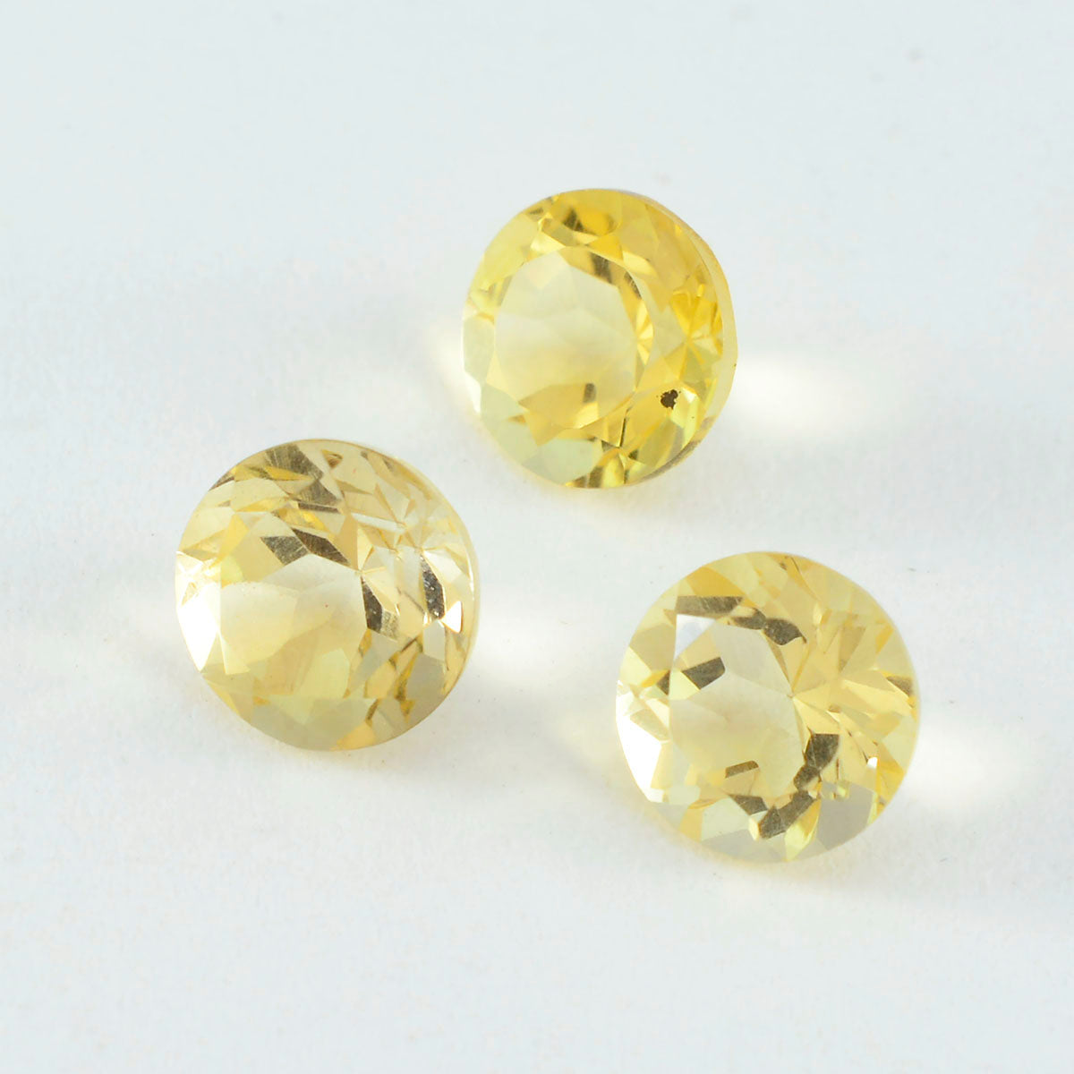 Citrine 1PC Chunky 15x15 MM Round Faceted Yellow Superior Semi Precious Loose Gemstone