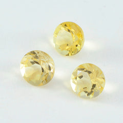 Citrine 1PC Chunky 15x15 MM Round Faceted Yellow Superior Semi Precious Loose Gemstone