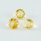 Citrine 1PC Large 12x12 MM Round Faceted Yellow High Quality Semi Precious Loose Gemstones