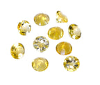 Citrine 1PC Large 11x11 MM Round Faceted Yellow Fine Semi Precious Loose Gemstone