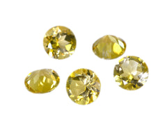 Citrine 1PC Chunky 13x13 MM Round Faceted Yellow Natural Semi Precious Gems
