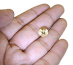 Citrine 1PC Chunky 13x13 MM Round Faceted Yellow Natural Semi Precious Gems