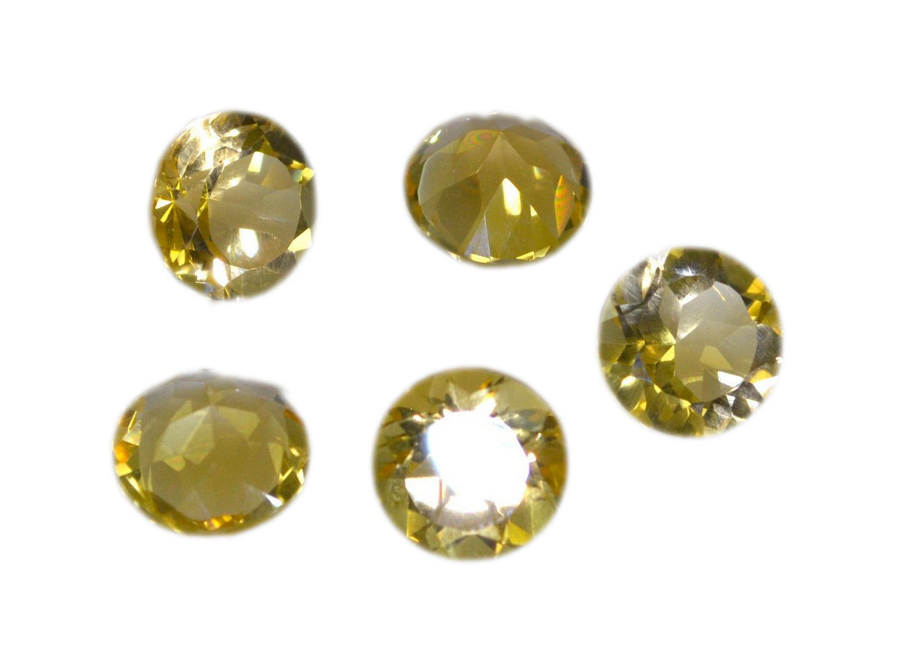 Citrine 1PC Chunky 14x14 MM Round Faceted Yellow Genuine Semi Precious Loose Gems