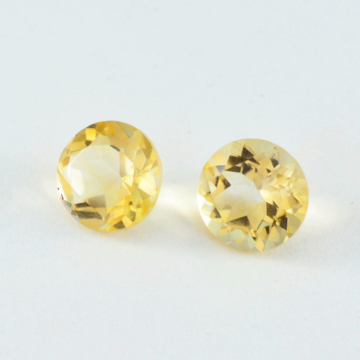 Citrine 1PC Chunky 15x15 MM Round Faceted Yellow Superior Semi Precious Loose Gemstone