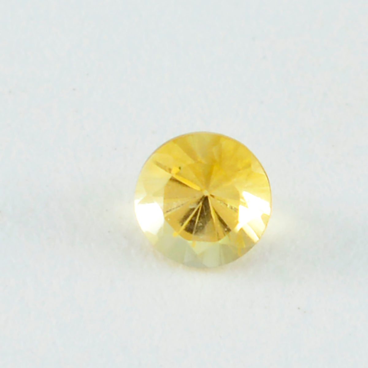 Citrine 1PC Tiny 6x6 MM Round Faceted Yellow Polished Semi Precious Loose Gems Hoofdafbeelding