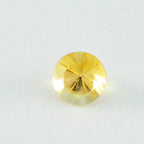 Citrine 1PC Tiny 6x6 MM Round Faceted Yellow Polished Semi Precious Loose Gems