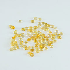 Citrine 1PC Tiny 5x5 MM Round Faceted Yellow Sparkling Semi Precious Gems