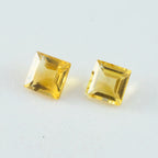 Citrine 1PC Large 11x11 MM Square Faceted Yellow Fine Semi Precious Loose Gemstone