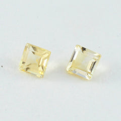 Citrine 1PC Chunky 13x13 MM Square Faceted Yellow Natural Semi Precious Gems