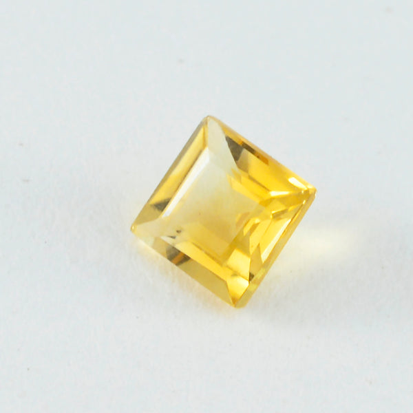 Citrine 1PC Chunky 15x15 MM Square Faceted Yellow Superior Semi Precious Loose Gemstone