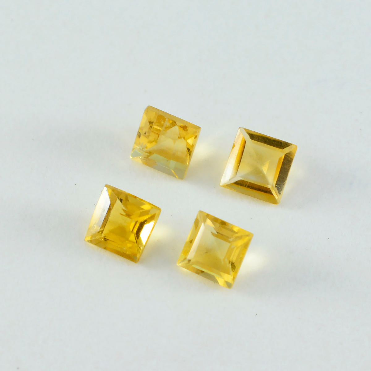 Citrine 1PC Small 7x7 MM Square Faceted Yellow Splendid Semi Precious Loose Gemstone