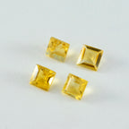 Citrine 1PC Medium 9x9 MM Square Faceted Yellow Lustrous Semi Precious Gems