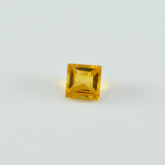 Citrine 1PC Small 7x7 MM Square Faceted Yellow Splendid Semi Precious Loose Gemstone