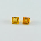 Citrine 1PC Small 7x7 MM Square Faceted Yellow Splendid Semi Precious Loose Gemstone