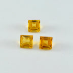 Citrine 1PC Small 8x8 MM Square Faceted Yellow Luster Semi Precious Loose Gemstones