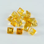 Citrine 1PC Small 8x8 MM Square Faceted Yellow Luster Semi Precious Loose Gemstones