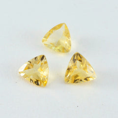 Citrine 1PC Chunky 13x13 MM Triangle Faceted Yellow Natural Semi Precious Gems