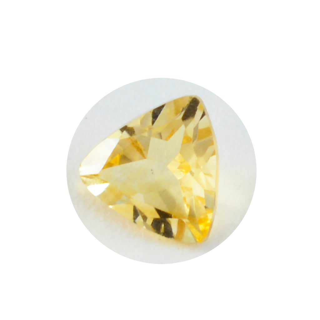 Citrine 1PC Large 11x11 MM Triangle Faceted Yellow Fine Semi Precious Loose Gemstone