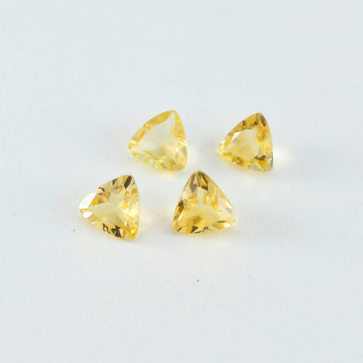 Citrine 1PC Large 11x11 MM Triangle Faceted Yellow Fine Semi Precious Loose Gemstone
