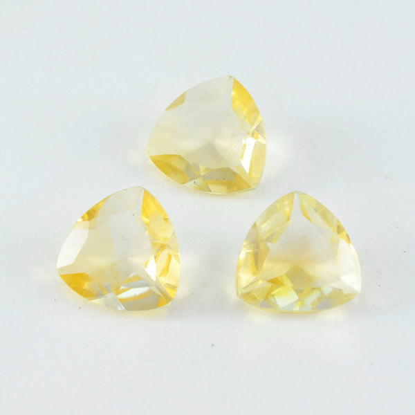 Citrine 1PC Chunky 15x15 MM Triangle Faceted Yellow Superior Semi Precious Loose Gemstone