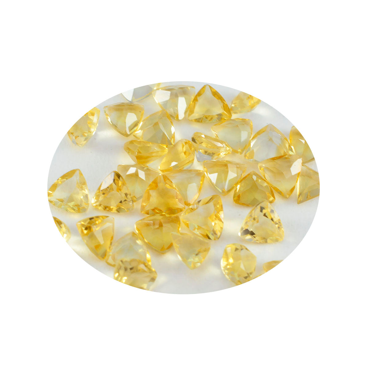 Citrine 1PC Tiny 5x5 MM Triangle Faceted Yellow Sparkling Semi Precious Gems