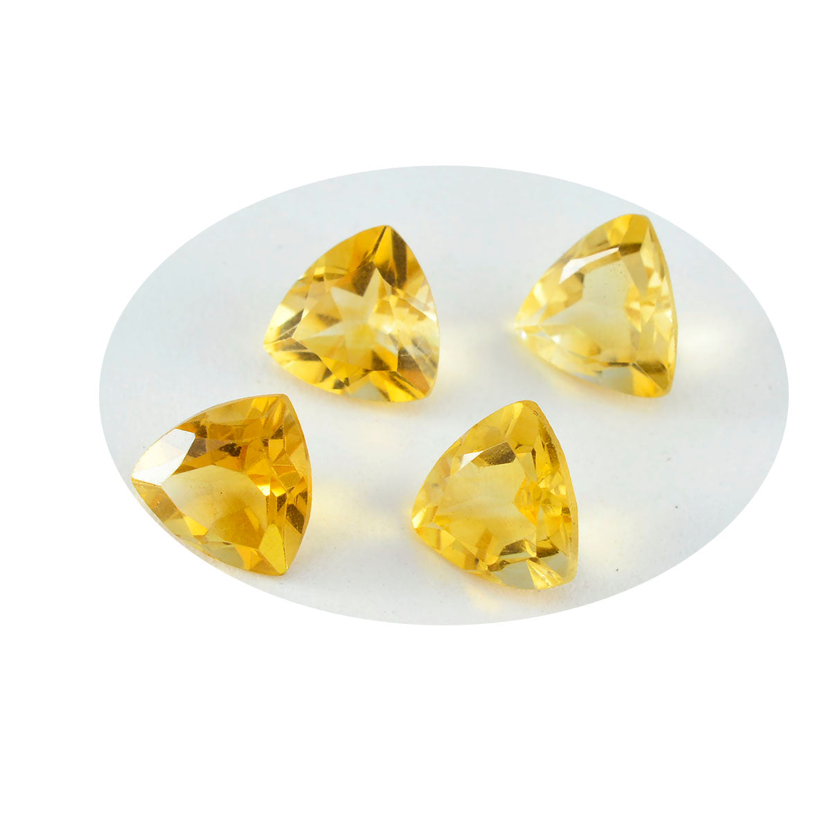 Citrine 1PC Small 8x8 MM Triangle Faceted Yellow Luster Semi Precious Loose Gemstones