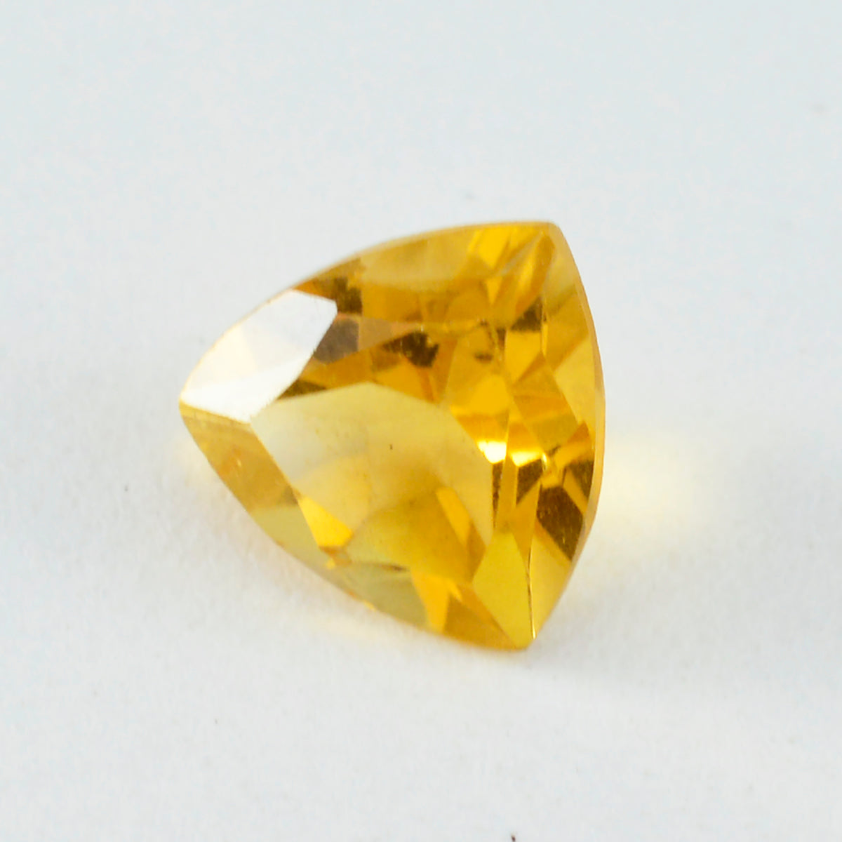 Citrine 1PC Chunky 14x14 MM Triangle Faceted Yellow Genuine Semi Precious Loose Gems