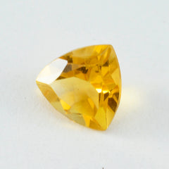 Citrine 1PC Chunky 14x14 MM Triangle Faceted Yellow Genuine Semi Precious Loose Gems