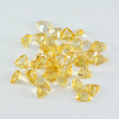 Citrine 1PC Tiny 6x6 MM Triangle Faceted Yellow Polished Semi Precious Loose Gems