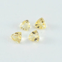 Citrine 1PC Tiny 5x5 MM Triangle Faceted Yellow Sparkling Semi Precious Gems