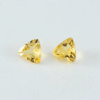Citrine 1PC Medium 9x9 MM Triangle Faceted Yellow Lustrous Semi Precious Gems