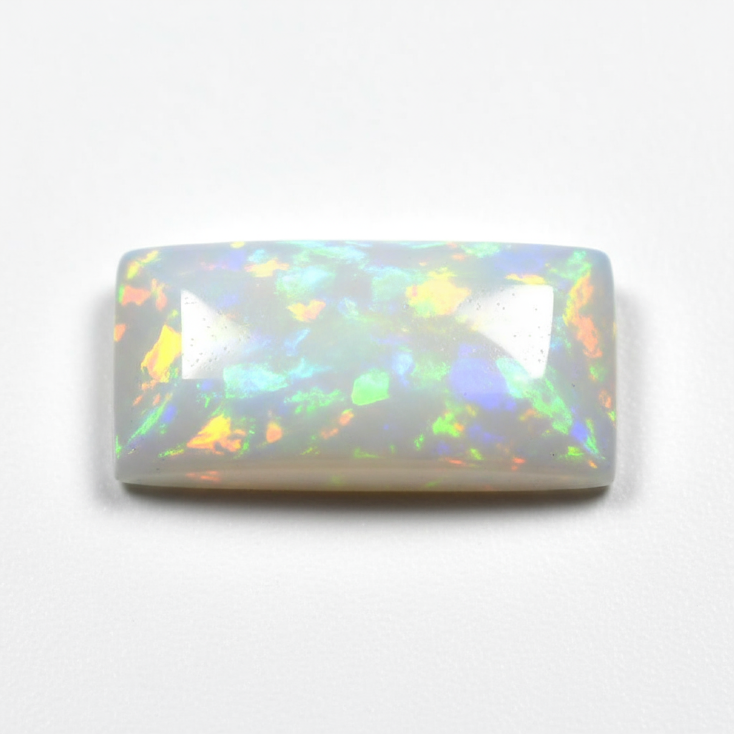 Created Opal 10PC Tiny 3x6 MM Baguette Cabochon White Genuine semi Precious Loose Gems Главное изображение товара
