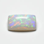 Created Opal 1PC Small 5x10 MM Baguette Cabochon White Pure semi Precious Loose Gemstones