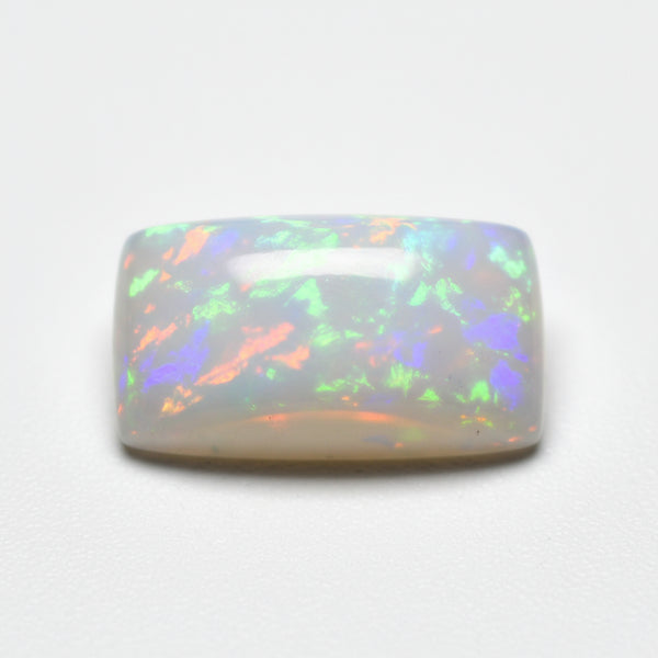 Created Opal 1PC Small 5x10 MM Baguette Cabochon White Pure semi Precious Loose Gemstones