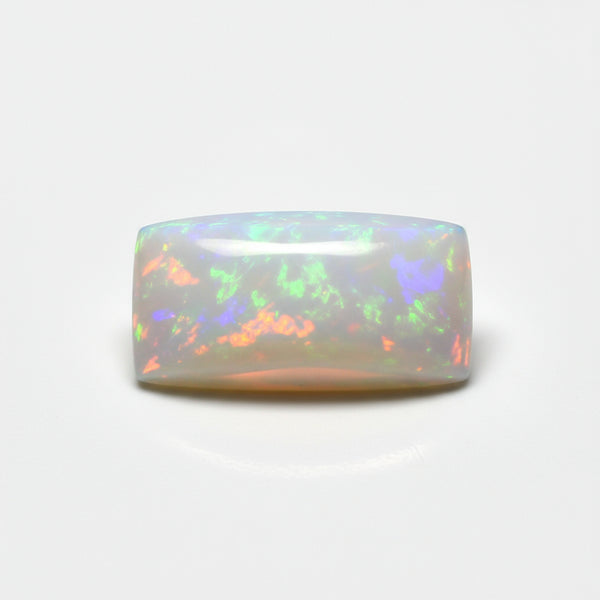 Created Opal 1PC Small 5x10 MM Baguette Cabochon White Pure semi Precious Loose Gemstones