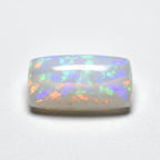 Created Opal 1PC Small 6x12 MM Baguette Cabochon White Fiery semi Precious Semi Precious Gemstone