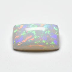 Created Opal 1PC Large 8x16 MM Baguette Cabochon White Sparkling semi Precious Gems